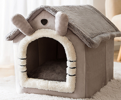 Foldable Enclosed Pet Bed