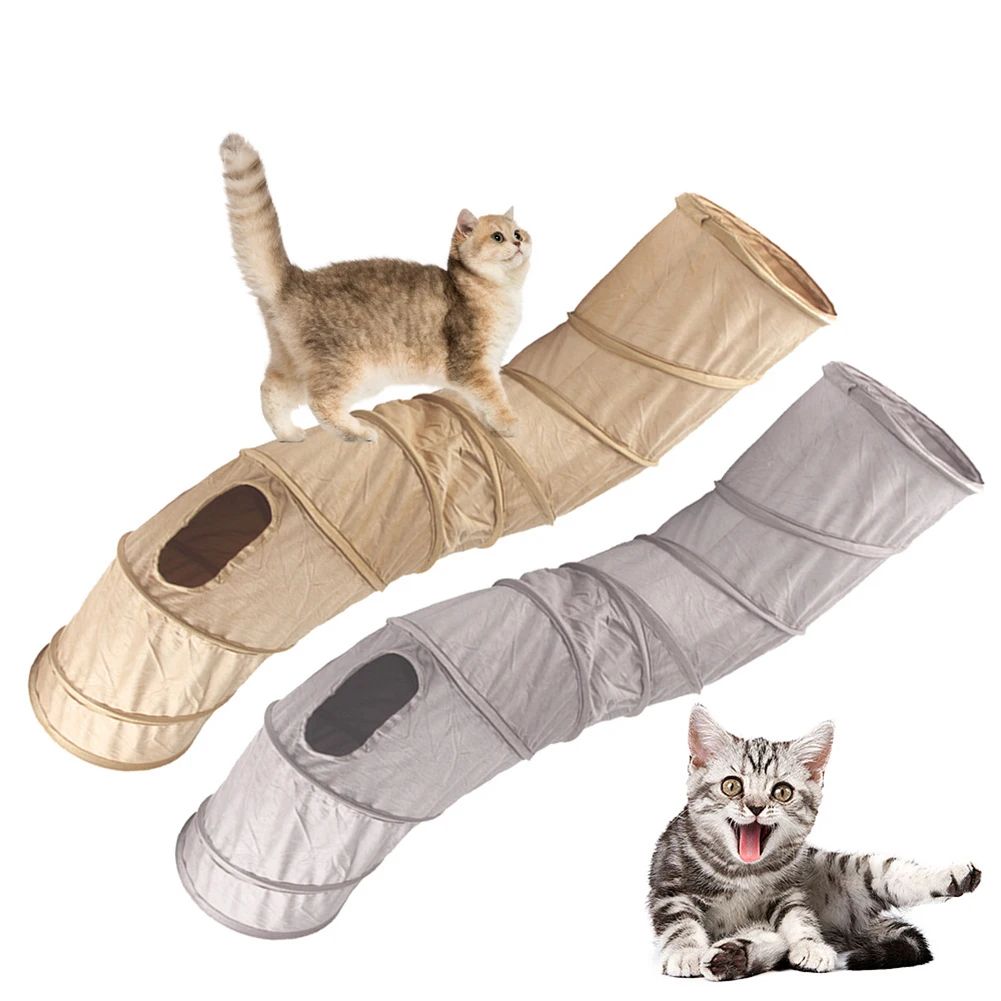 Collapsible S-Shaped Cat Tunnel