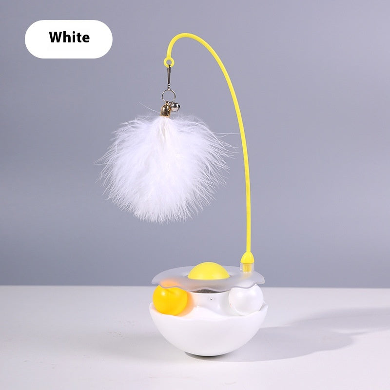 Tumbler Cat Toy with Feather Wand
