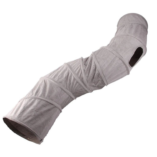 Collapsible S-Shaped Cat Tunnel