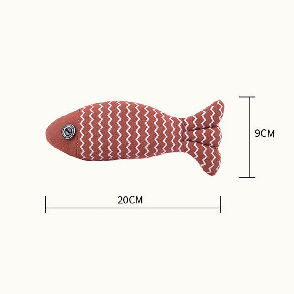 Fish-Shaped Catnip Pillow Toy
