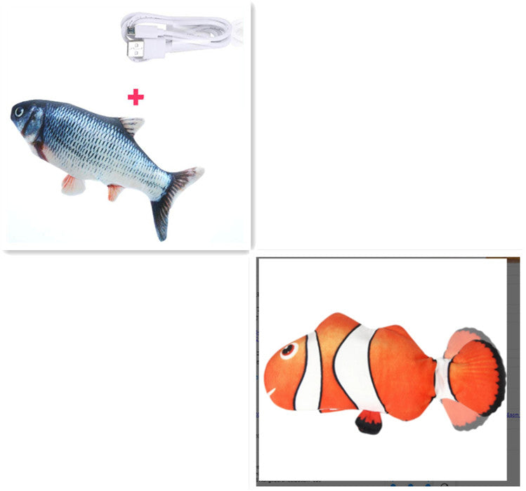 USB-Charging Moving Fish Cat Toy
