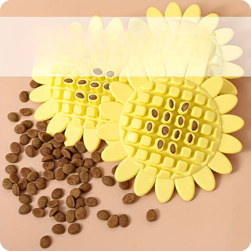 Sunflower-Shaped Dog Treat Toy