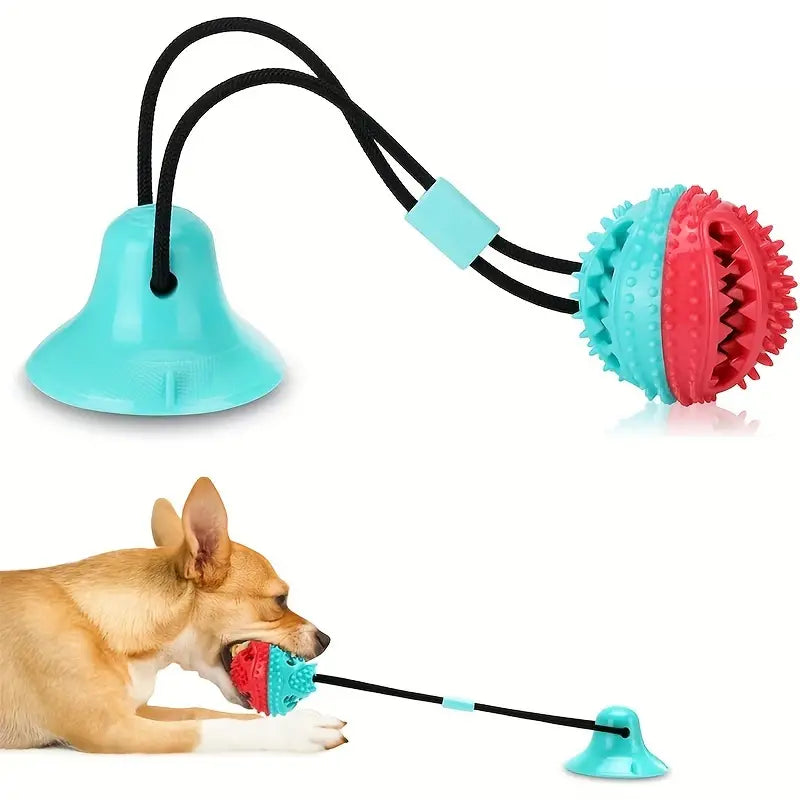 Suction-Cup Rope and Treat Ball Dog Toy