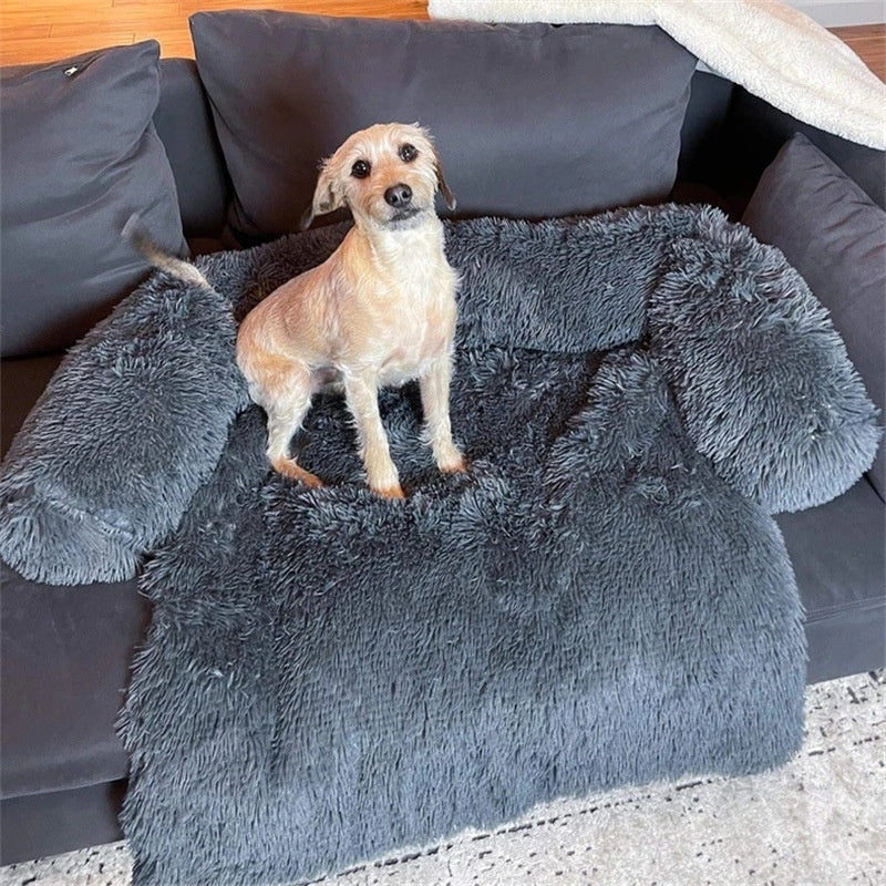 Plush Pet Sofa Bed Cover