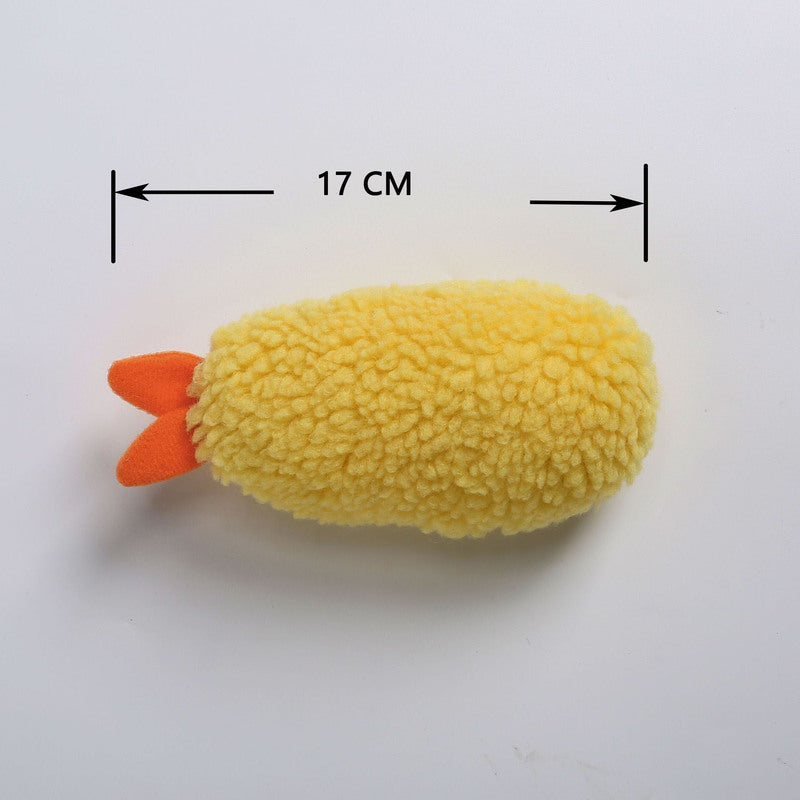 Fried Shrimp Plush Squeaky Dog Toy