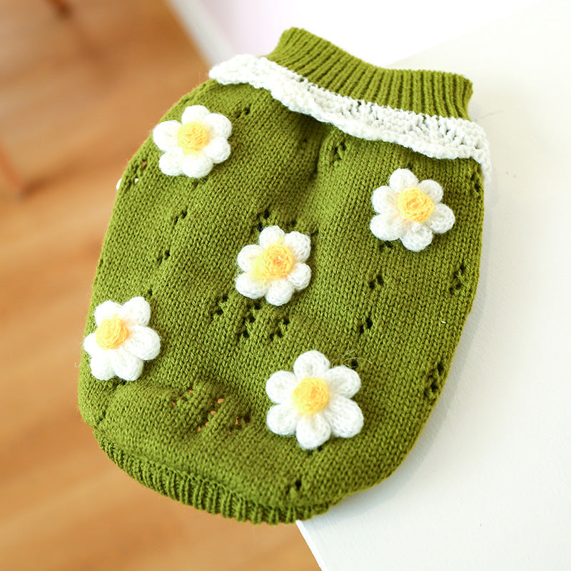 Bow Knit Pet Sweater