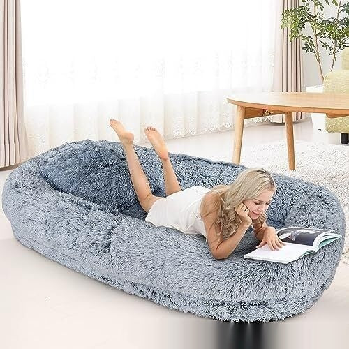 Oversized Plush Pet Lounger
