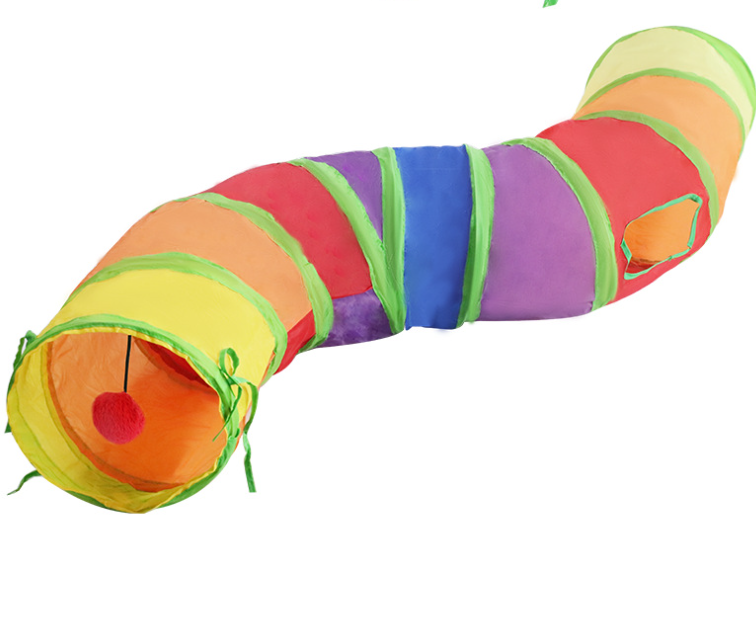 Rainbow S-Shaped Cat Tunnel
