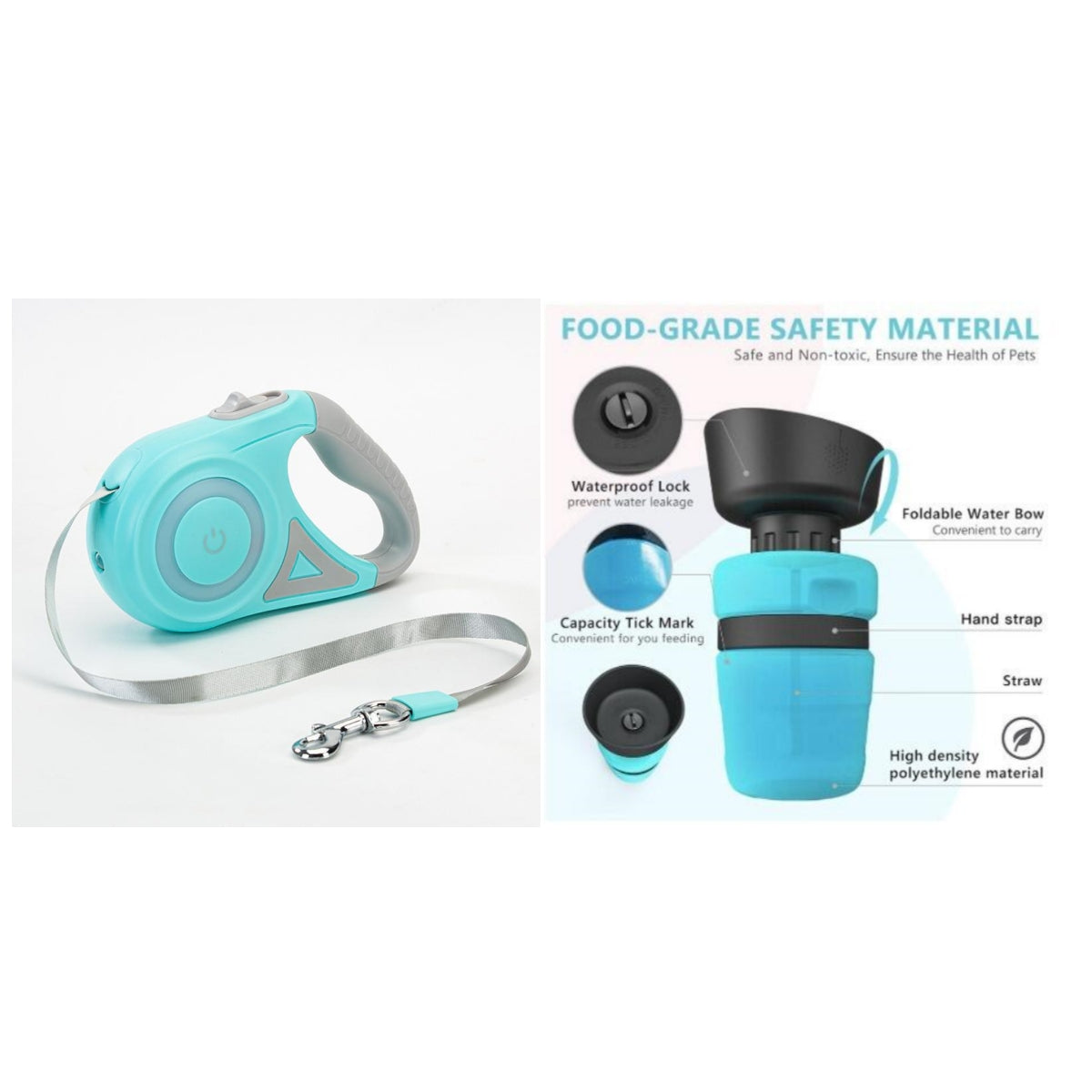 Retractable Dog Leash with Light