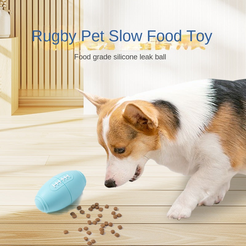 Football-Shaped Treat-Dispensing Dog Toy