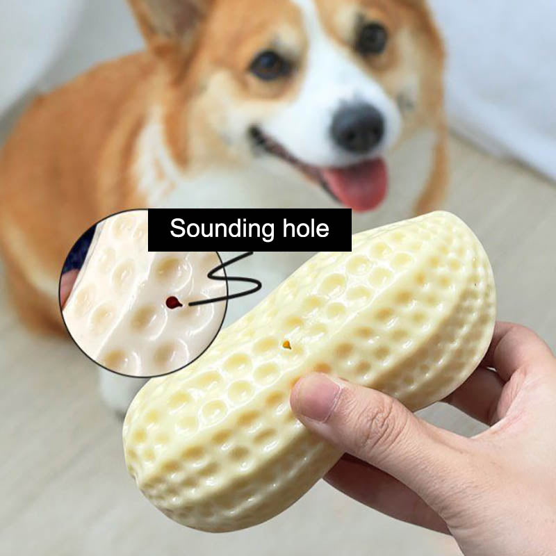 Peanut-Shaped Squeaky Pet Toy
