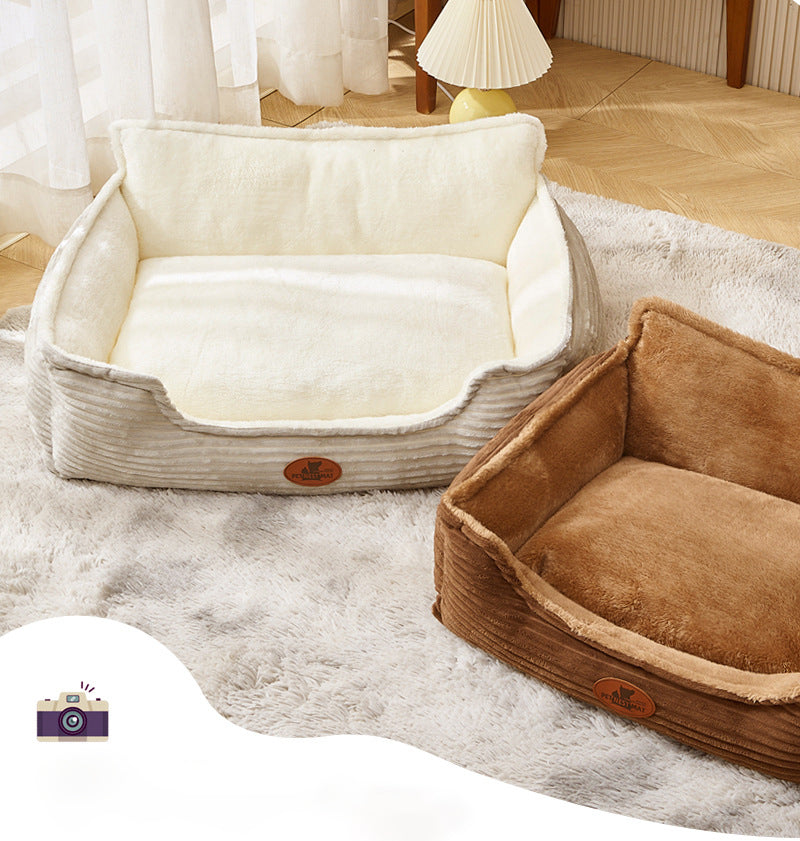Pet Bed with Removable Cushion