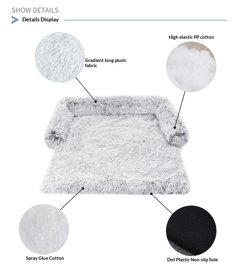 Plush Pet Sofa Bed Cover