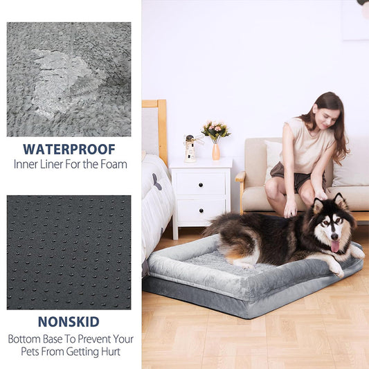 Large Cushioned Pet Bed