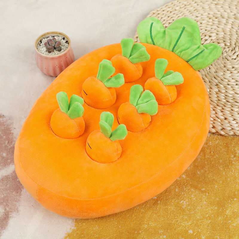 Carrot Patch Plush Pet Snuffle Toy
