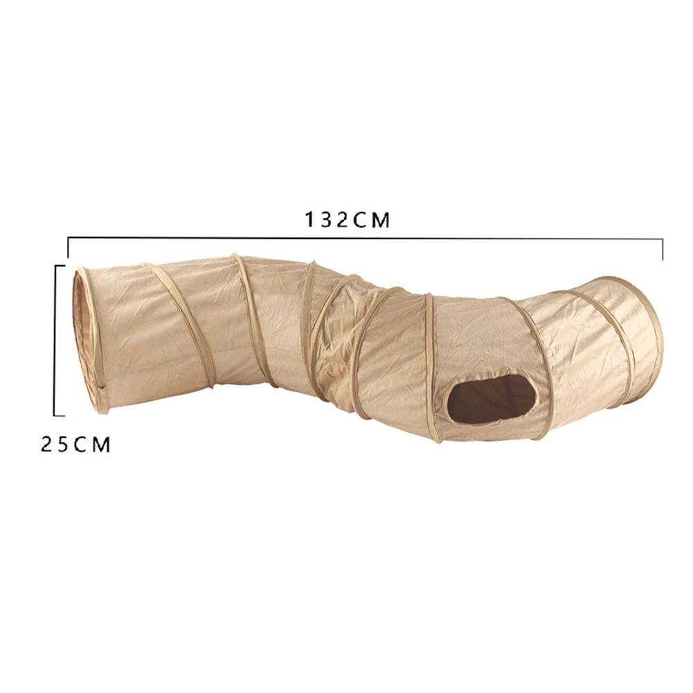 Collapsible S-Shaped Cat Tunnel