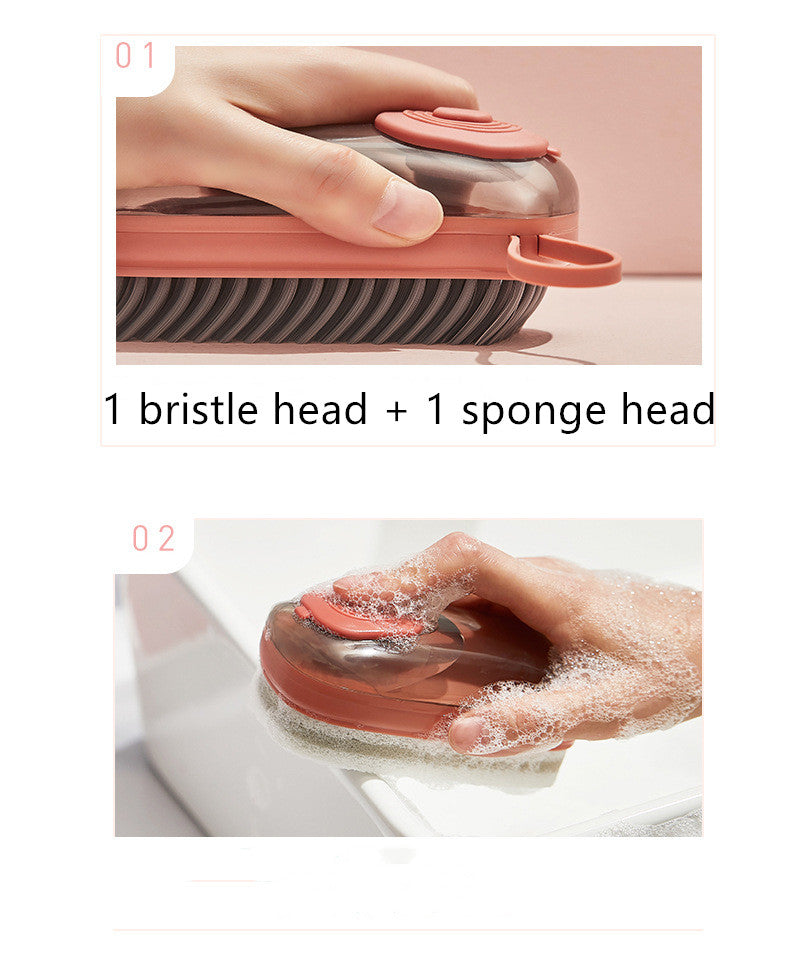 Liquid-Dispensing Shoe Cleaning Brush