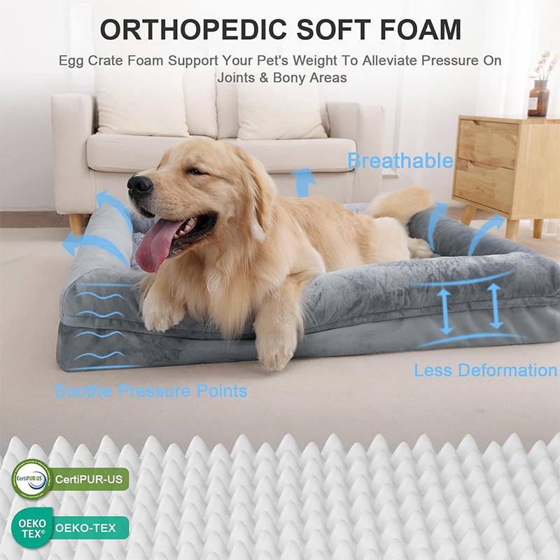 Large Cushioned Pet Bed