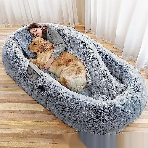 Oversized Plush Pet Lounger