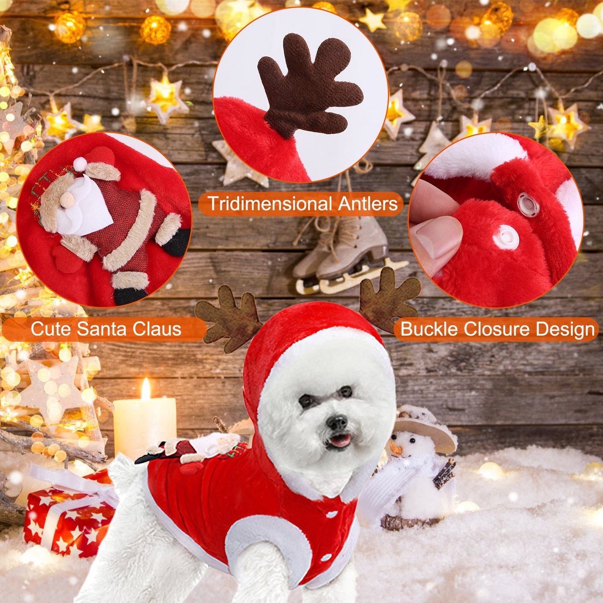 Christmas Reindeer Antler Pet Outfit
