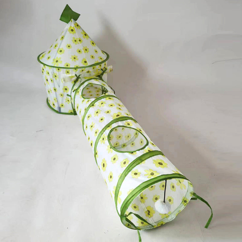 Foldable Fabric Cat Play Tunnel