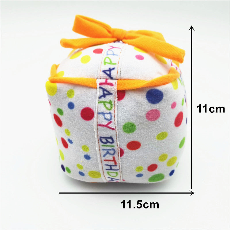Birthday Cake Plush Dog Toy