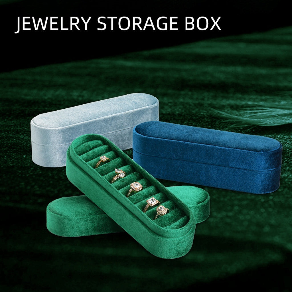 Velvet-Lined Ring and Earring Storage Box