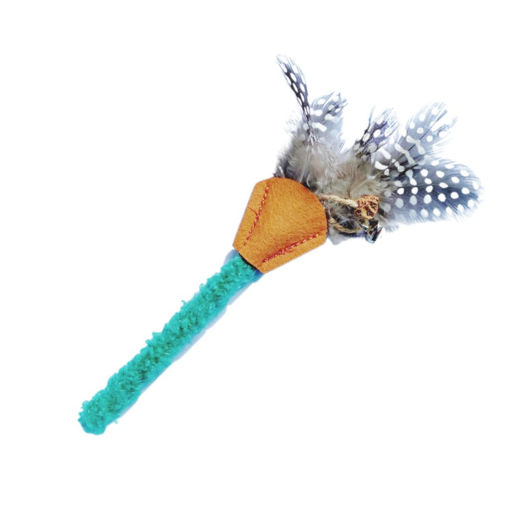 Wood and Feather Cat Teaser Toy