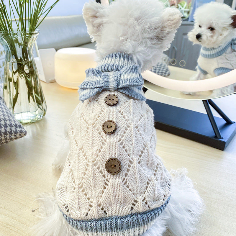 Bow Knit Pet Sweater