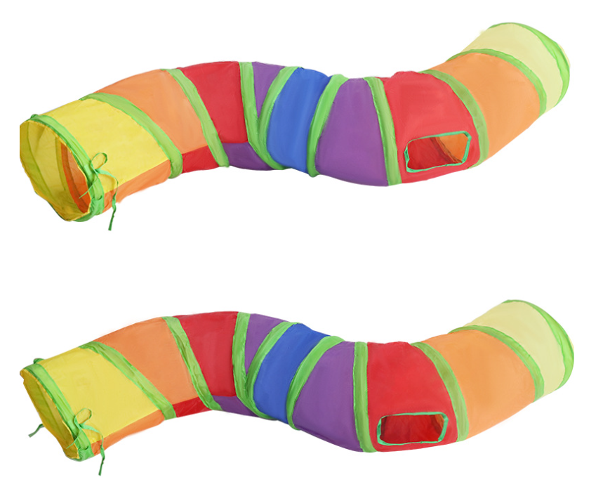 Rainbow S-Shaped Cat Tunnel