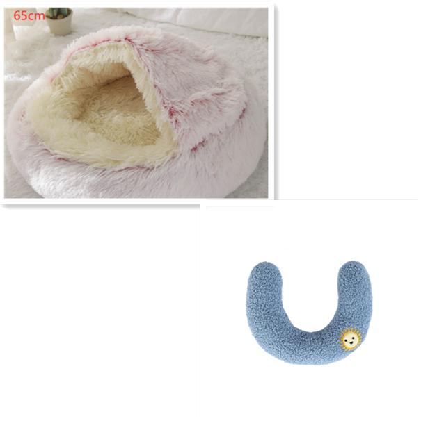 Convertible Round Plush Pet Bed