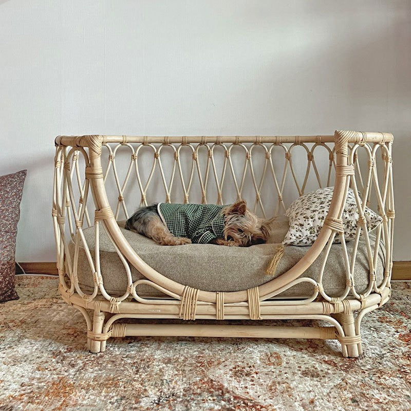 Woven Rattan Pet Sofa Bed