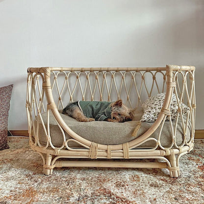 Woven Rattan Pet Sofa Bed