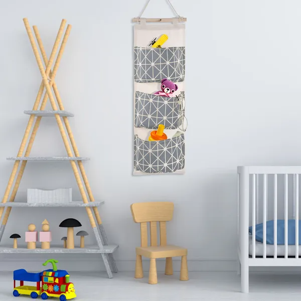 Three-Pocket Hanging Storage Organizer