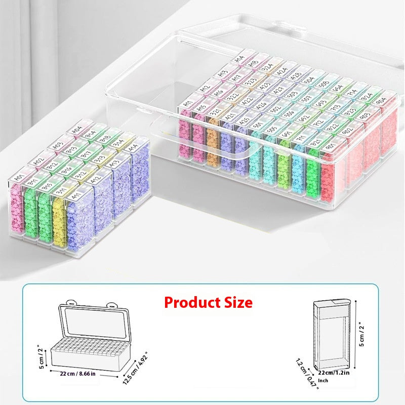 Portable Beaded Storage Transparent Bead Drill Classification Box