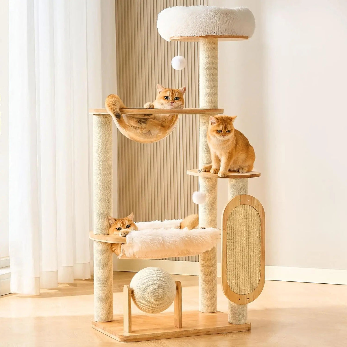 Cat Climbing Tower with Scratching Platforms