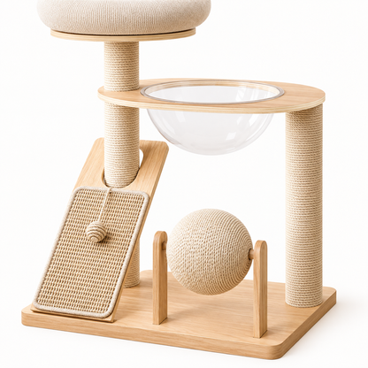 Cat Climbing Tower with Scratching Platforms - product view 3