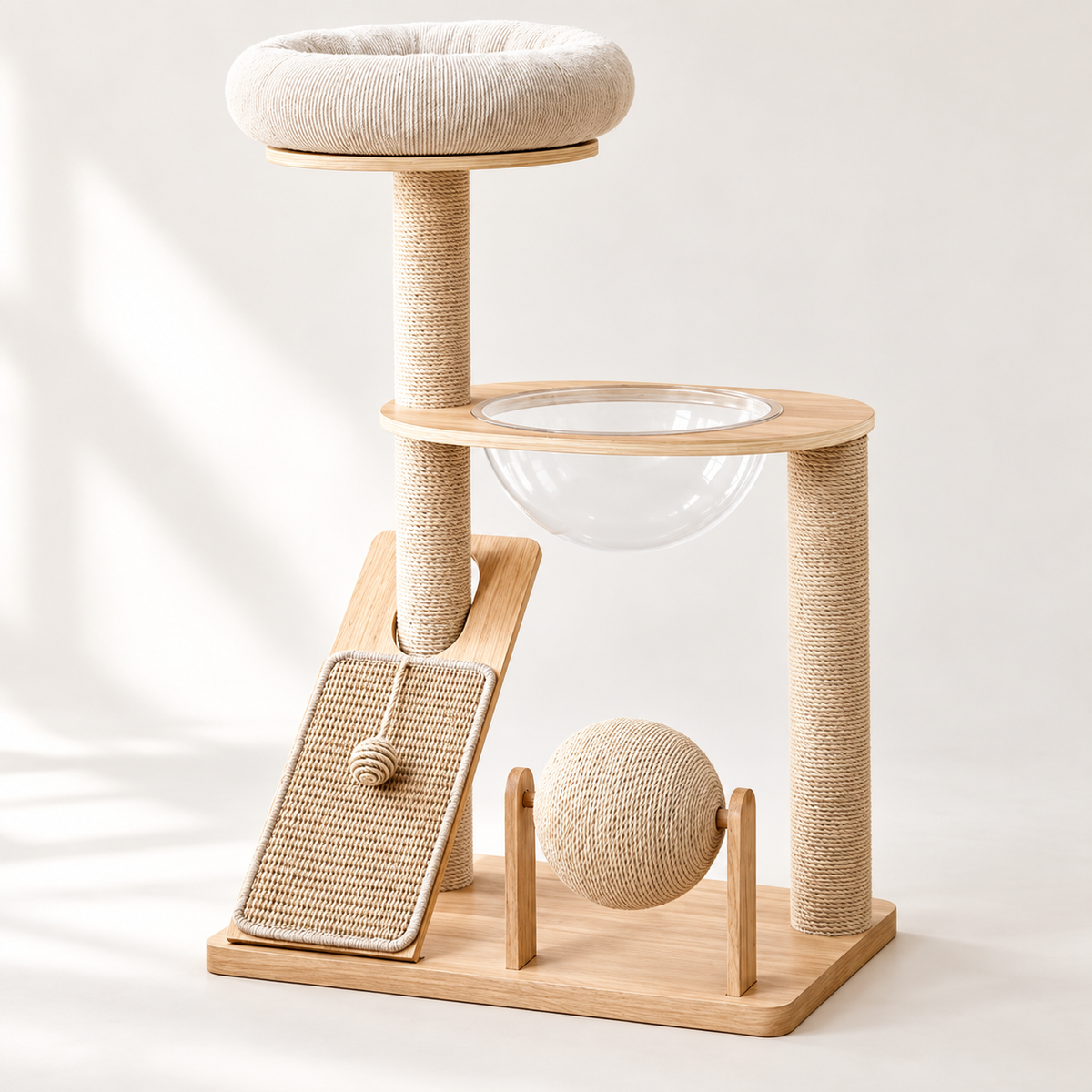 Cat Climbing Tower with Scratching Platforms - product view 6