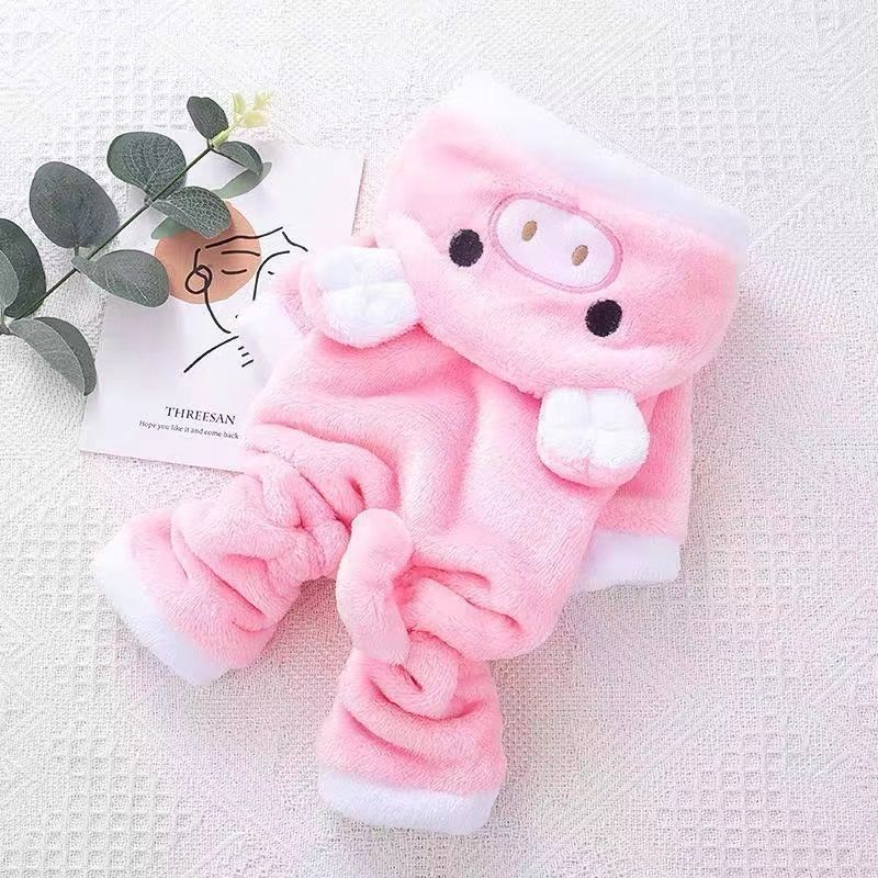 Coral Fleece Pig Pet Costume