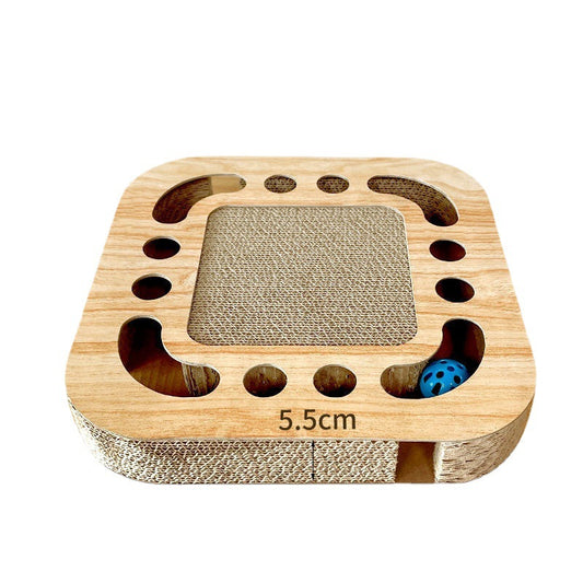Cardboard Cat Scratch Board with Ball Track