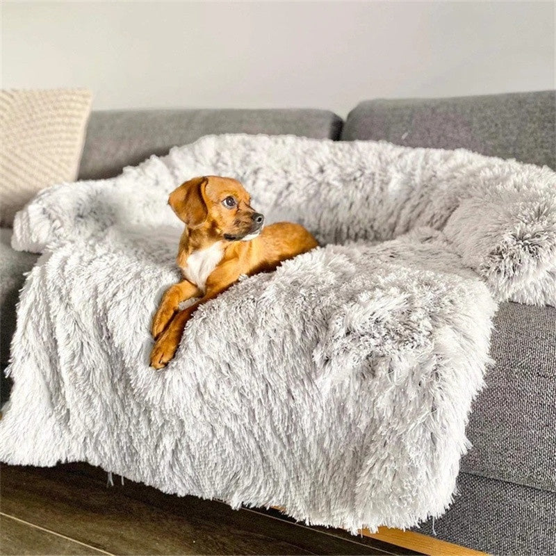 Plush Pet Sofa Bed Cover