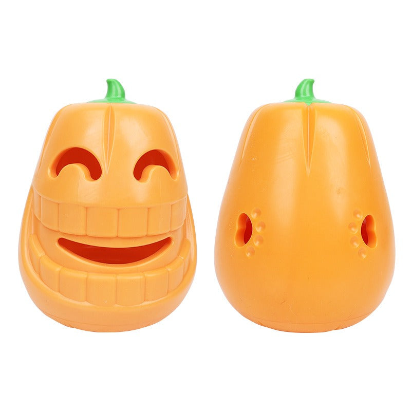 Pumpkin-Shaped TPR Dog Treat Toy