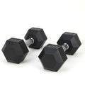 20-Pound Rubber-Coated Cast Iron Dumbbells