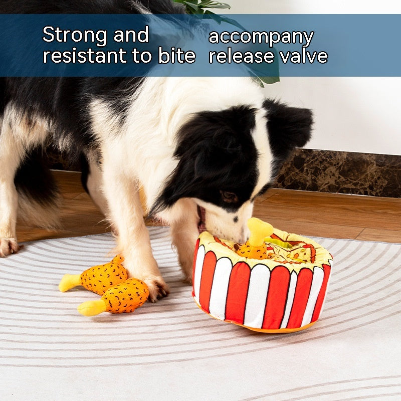 Chicken Drumstick Plush Treat-Hiding Dog Toy