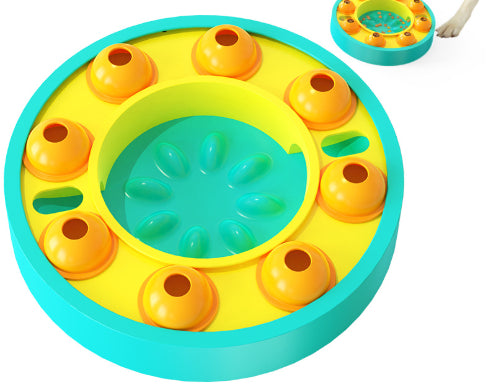 Round Interactive Dog Puzzle Feeder