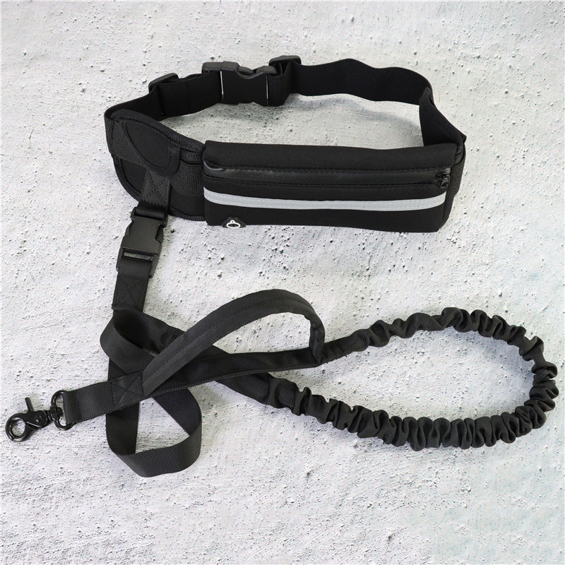 Hands-Free Bungee Dog Leash with Waist Pouch