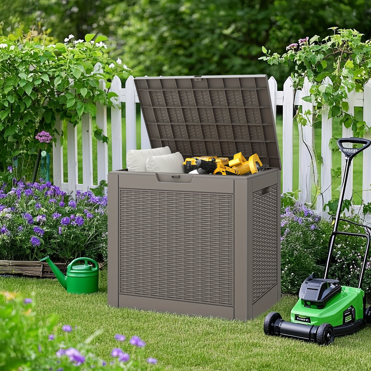 Outdoor Storage Box with Lock Hole