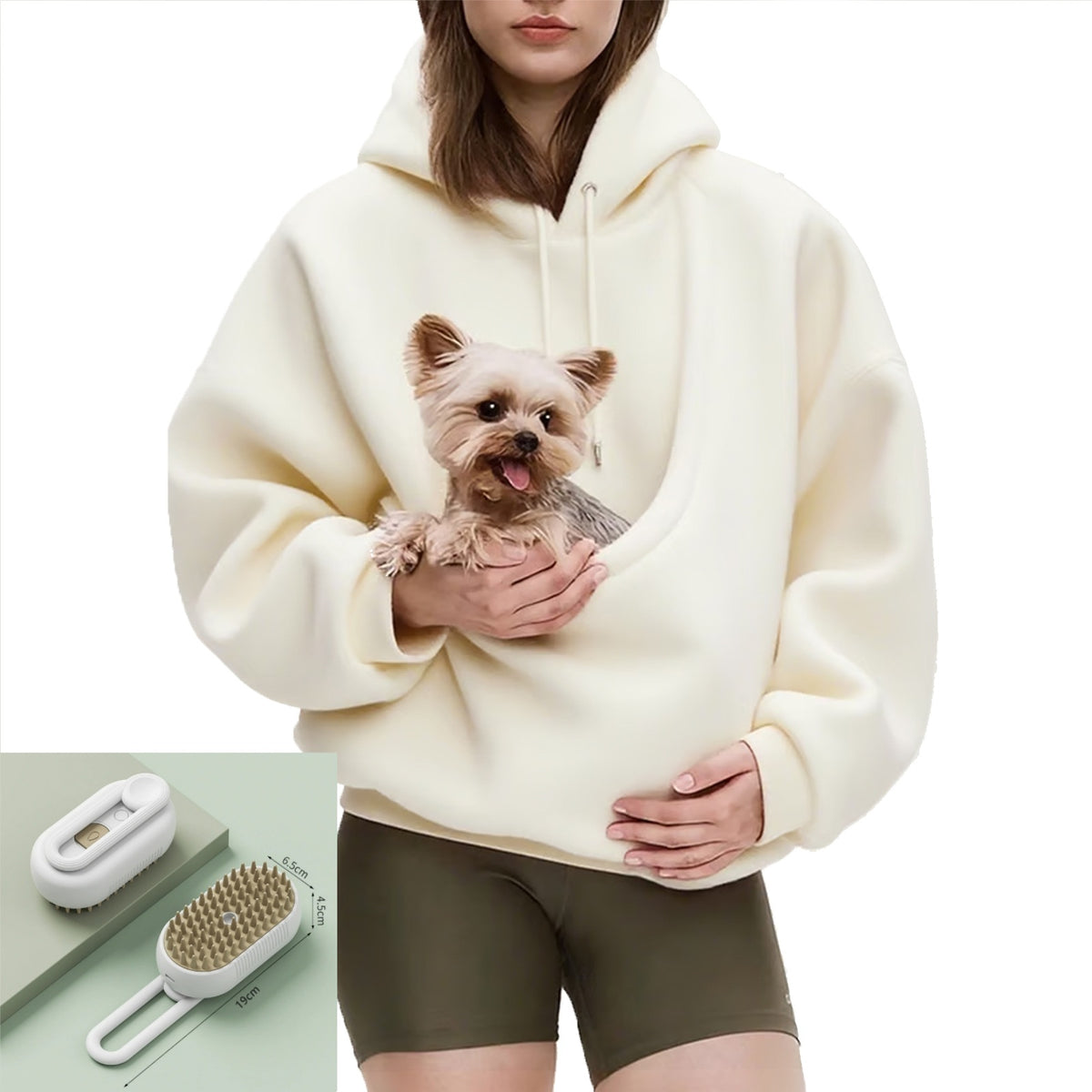 Hooded Sweatshirt with Pet Pouch