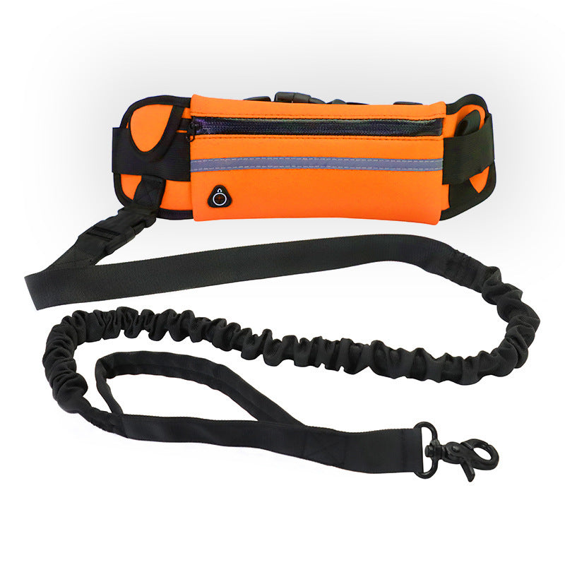 Hands-Free Bungee Dog Leash with Waist Pouch